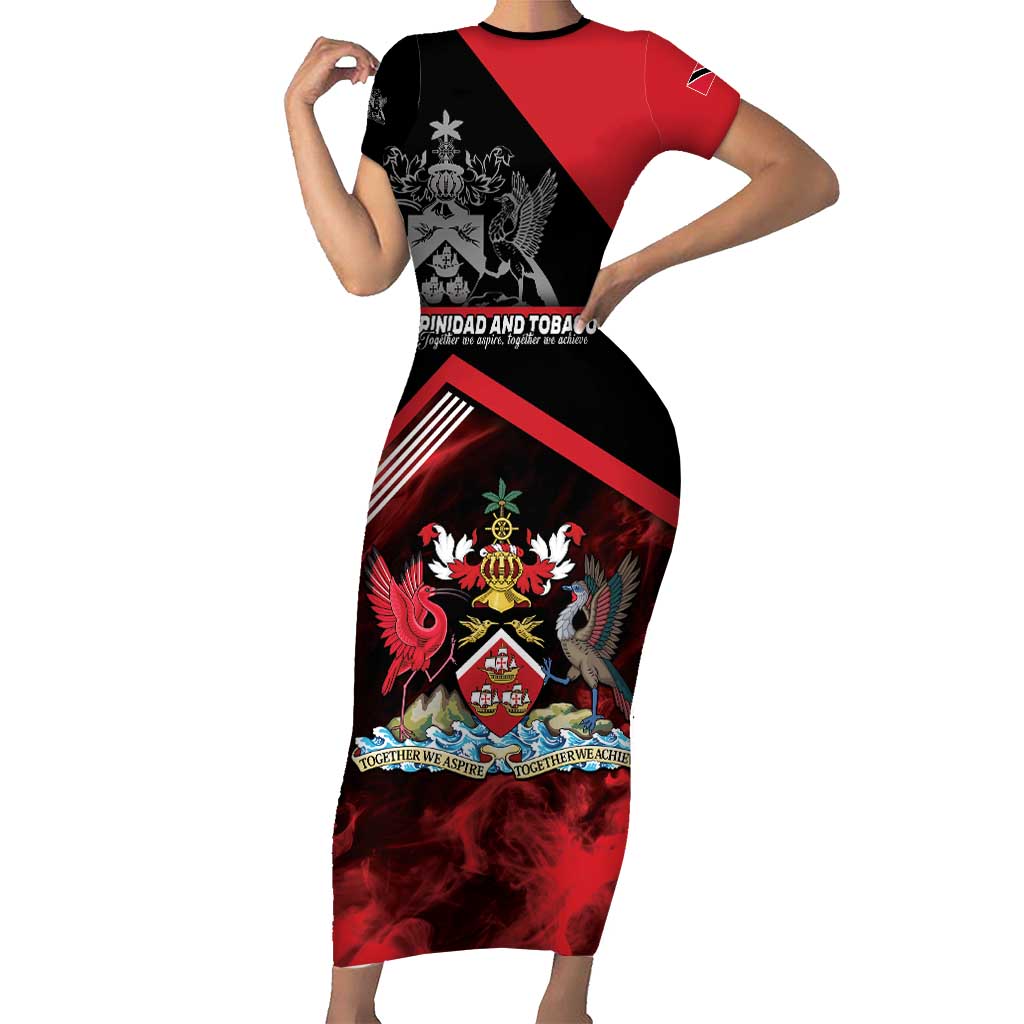 Personalized Trinidad and Tobago Short Sleeve Bodycon Dress Unique Style