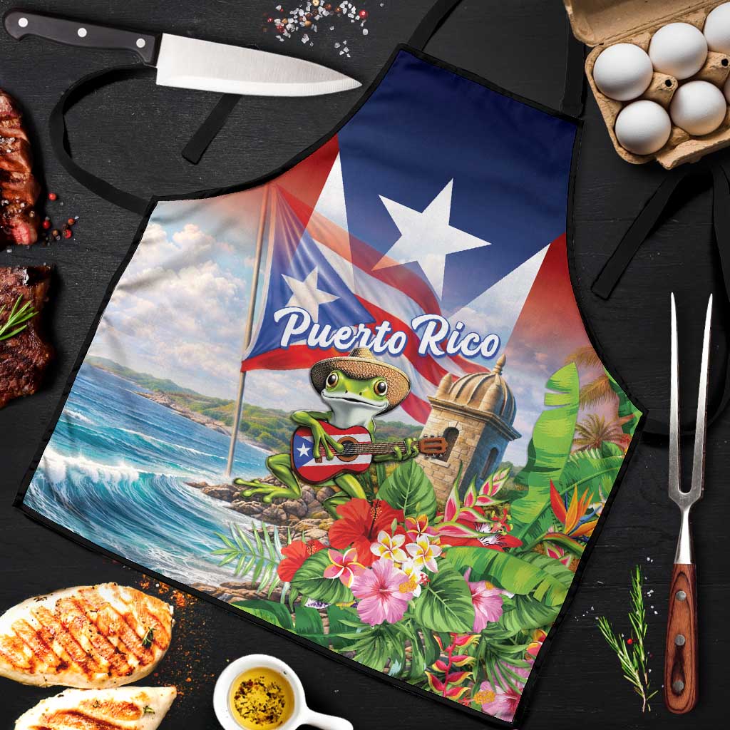 Puerto Rico Coqui Frog Apron Happy Emancipation Day