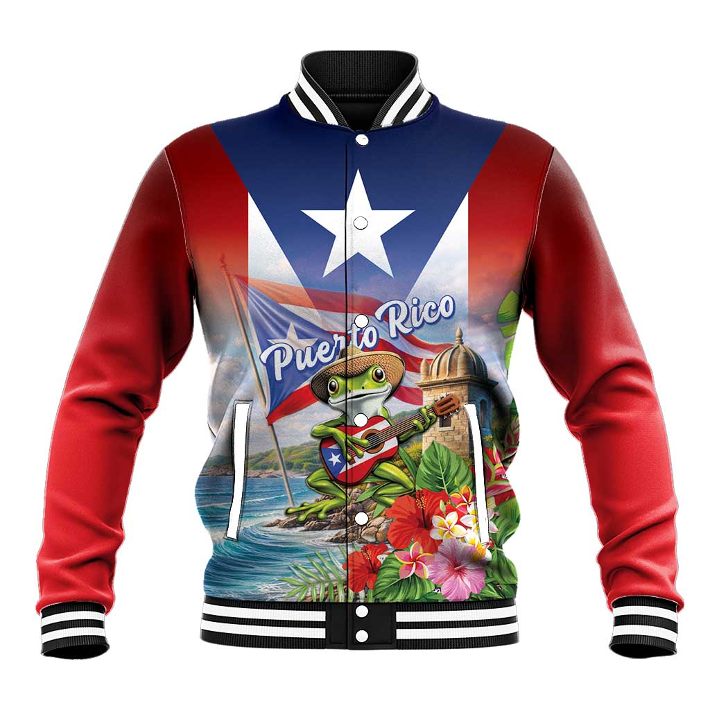 Puerto Rico Coqui Frog Baseball Jacket Happy Emancipation Day