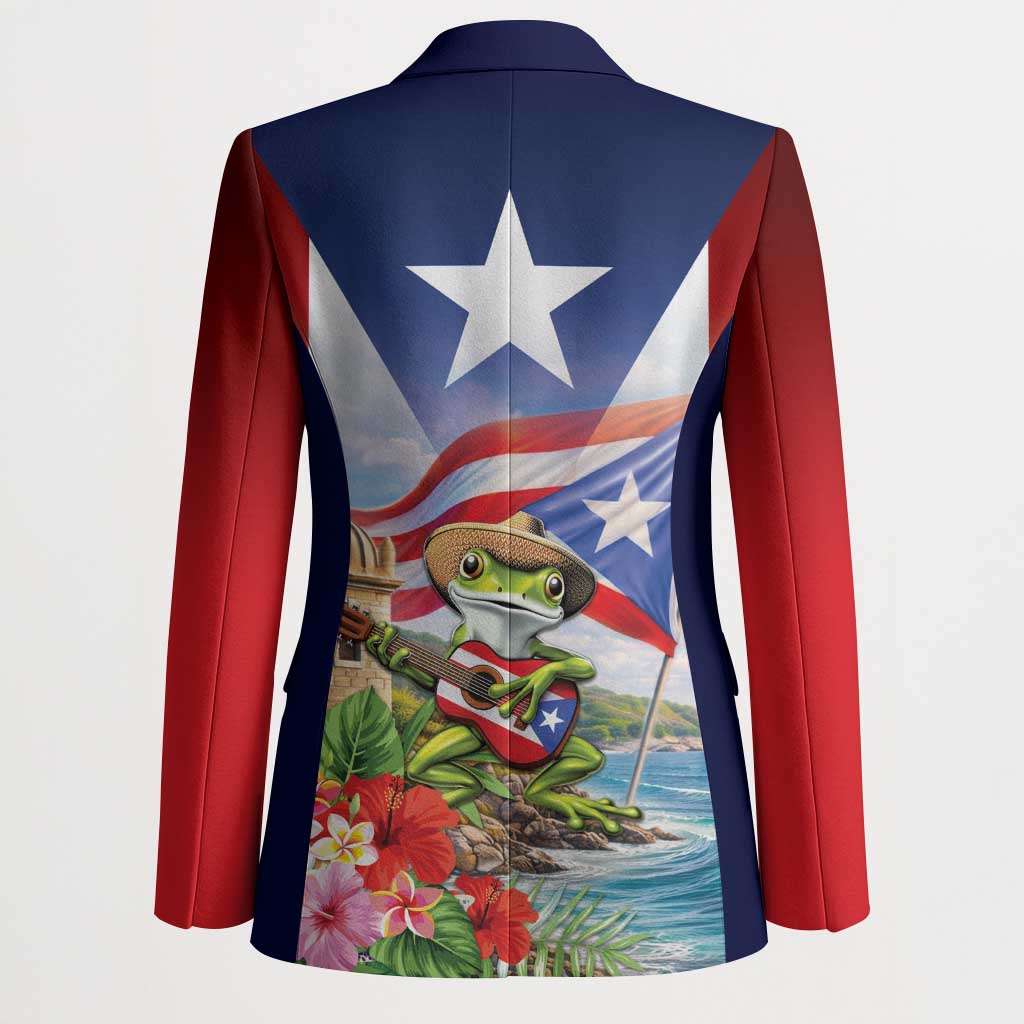Puerto Rico Coqui Frog Blazer Happy Emancipation Day