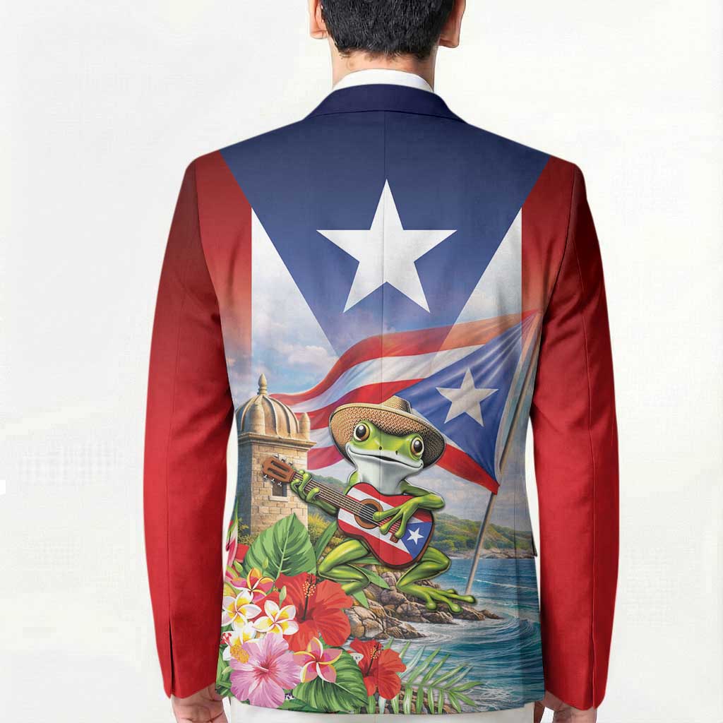 Puerto Rico Coqui Frog Blazer Happy Emancipation Day