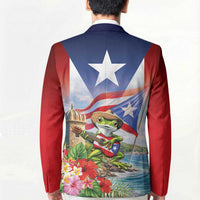 Puerto Rico Coqui Frog Blazer Happy Emancipation Day