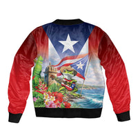 Puerto Rico Coqui Frog Bomber Jacket Happy Emancipation Day