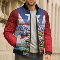 Puerto Rico Coqui Frog Bomber Puffer Jacket Happy Emancipation Day