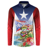 Puerto Rico Coqui Frog Button Sweatshirt Happy Emancipation Day