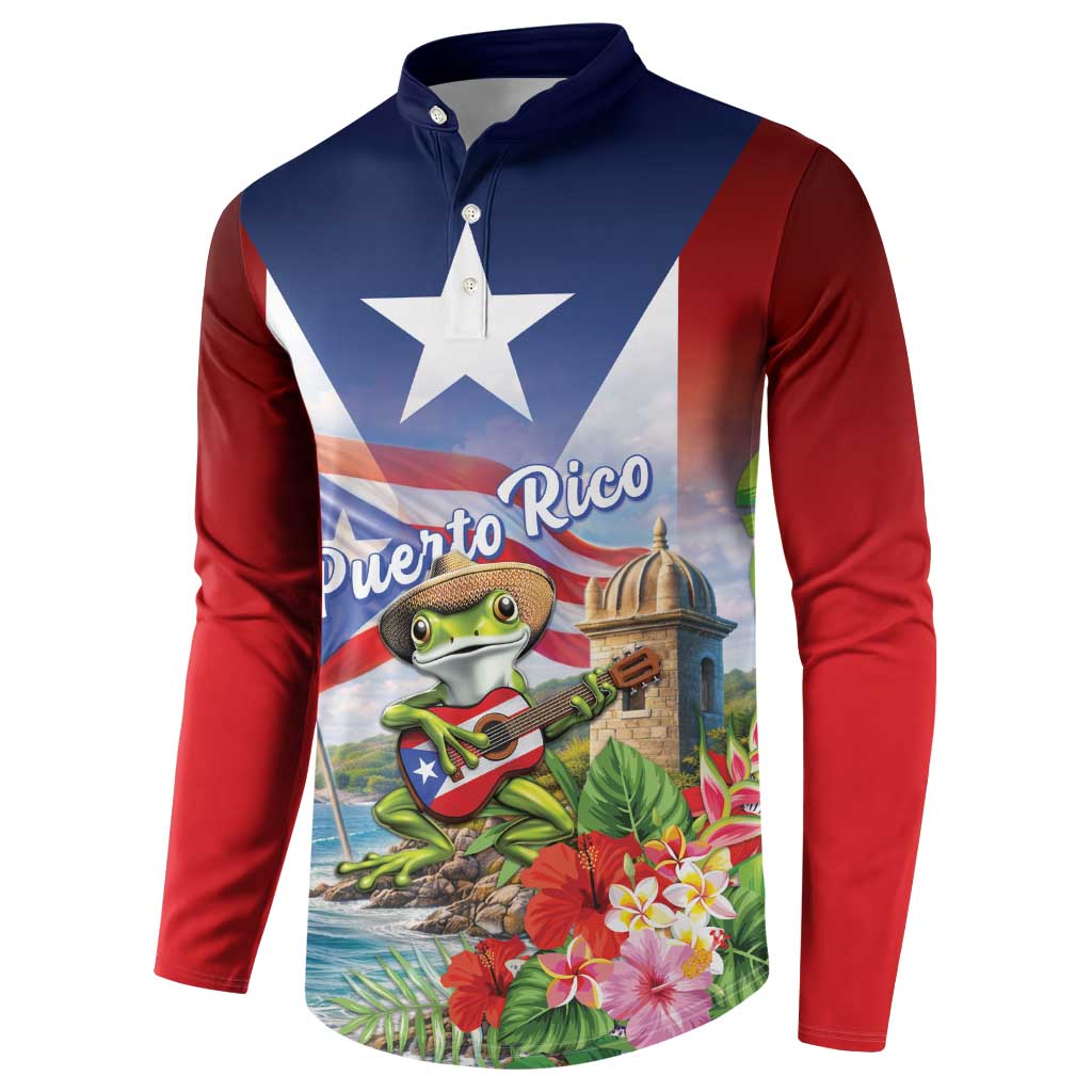 Puerto Rico Coqui Frog Button Sweatshirt Happy Emancipation Day