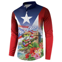 Puerto Rico Coqui Frog Button Sweatshirt Happy Emancipation Day