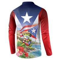 Puerto Rico Coqui Frog Button Sweatshirt Happy Emancipation Day
