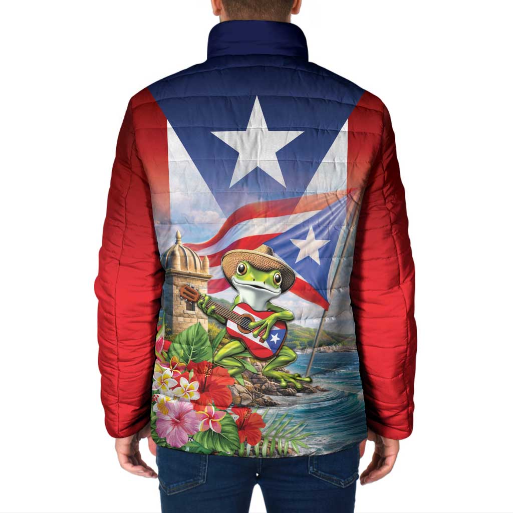 Puerto Rico Coqui Frog Padded Jacket Happy Emancipation Day