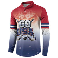 Custom USA Ice Hockey Team Button Sweatshirt Go USA Unique Style