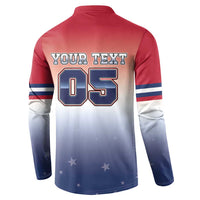 Custom USA Ice Hockey Team Button Sweatshirt Go USA Unique Style