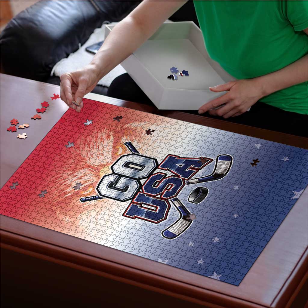 USA Ice Hockey Team Puzzle Go USA Unique Style