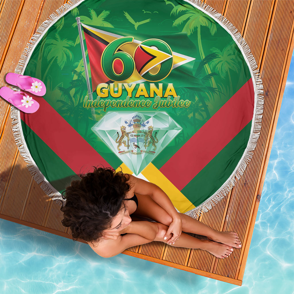 Guyana 60th Independence Diamond Jubilee Beach Blanket