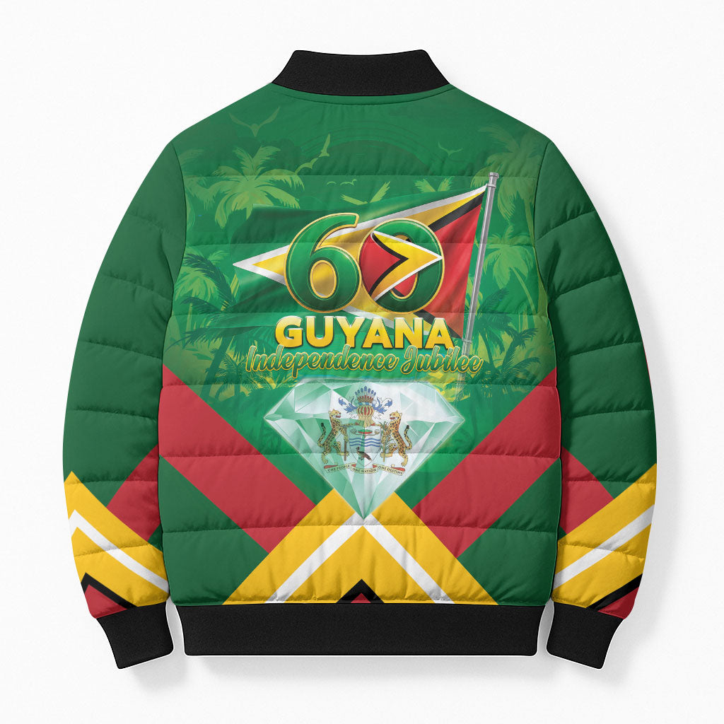 Guyana 60th Independence Diamond Jubilee Bomber Puffer Jacket
