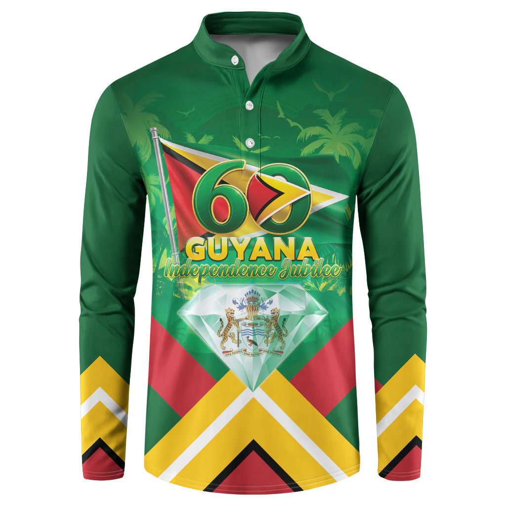 Guyana 60th Independence Diamond Jubilee Button Sweatshirt