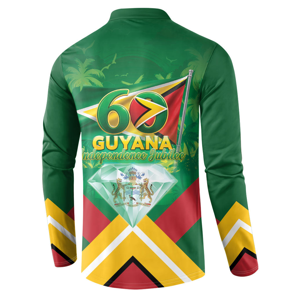 Guyana 60th Independence Diamond Jubilee Button Sweatshirt
