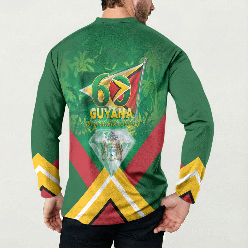 Guyana 60th Independence Diamond Jubilee Button Sweatshirt