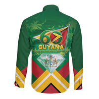 Guyana 60th Independence Diamond Jubilee Long Sleeve Button Shirt