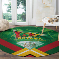 Guyana 60th Independence Diamond Jubilee Round Carpet