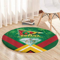 Guyana 60th Independence Diamond Jubilee Round Carpet