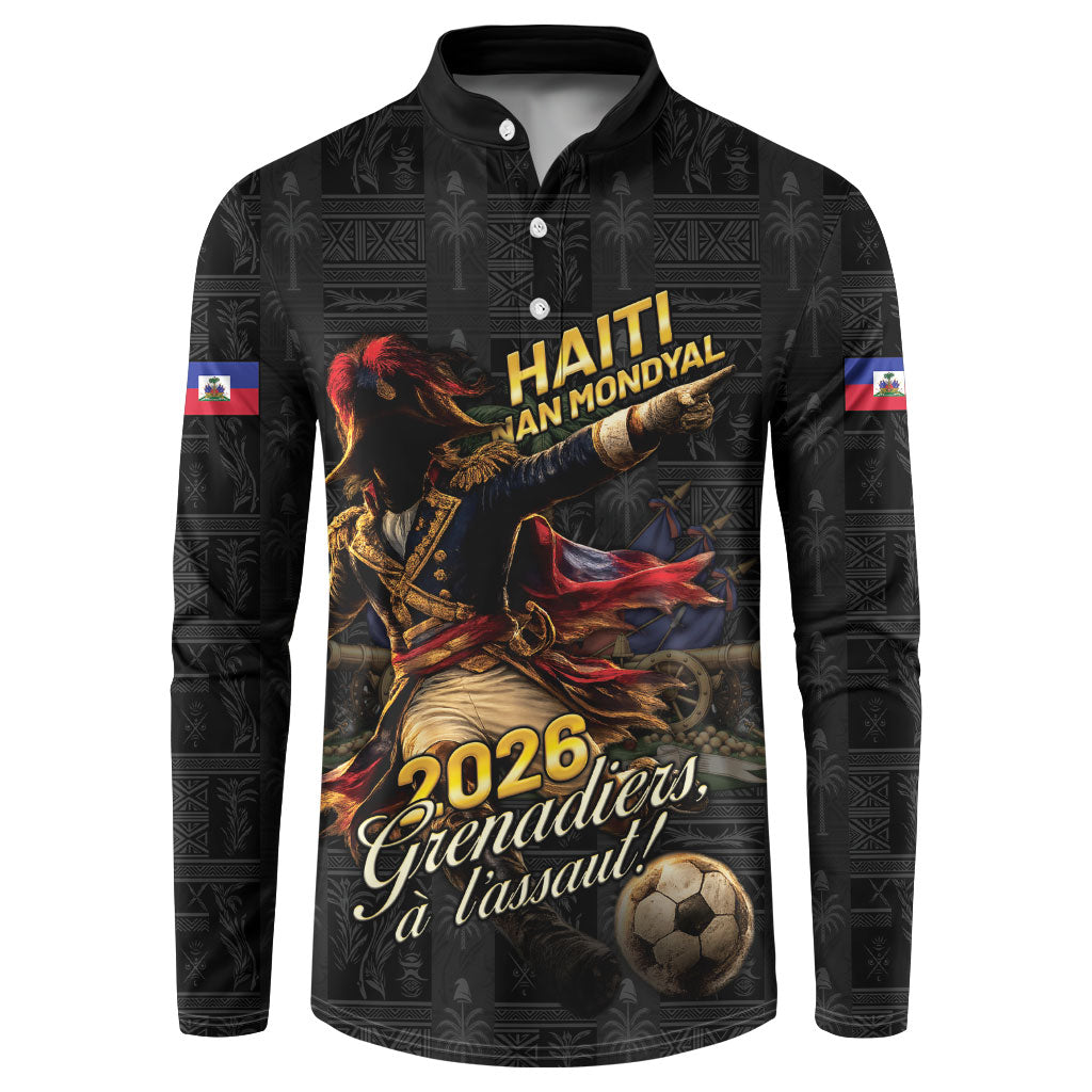 Custom Haiti Football 2026 Button Sweatshirt Haiti Nan Mondyal