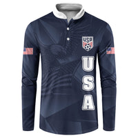 Custom United States Soccer 2026 Button Sweatshirt USA Eagle Simple Style