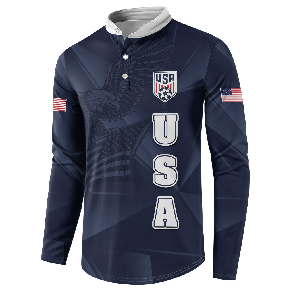 Custom United States Soccer 2026 Button Sweatshirt USA Eagle Simple Style