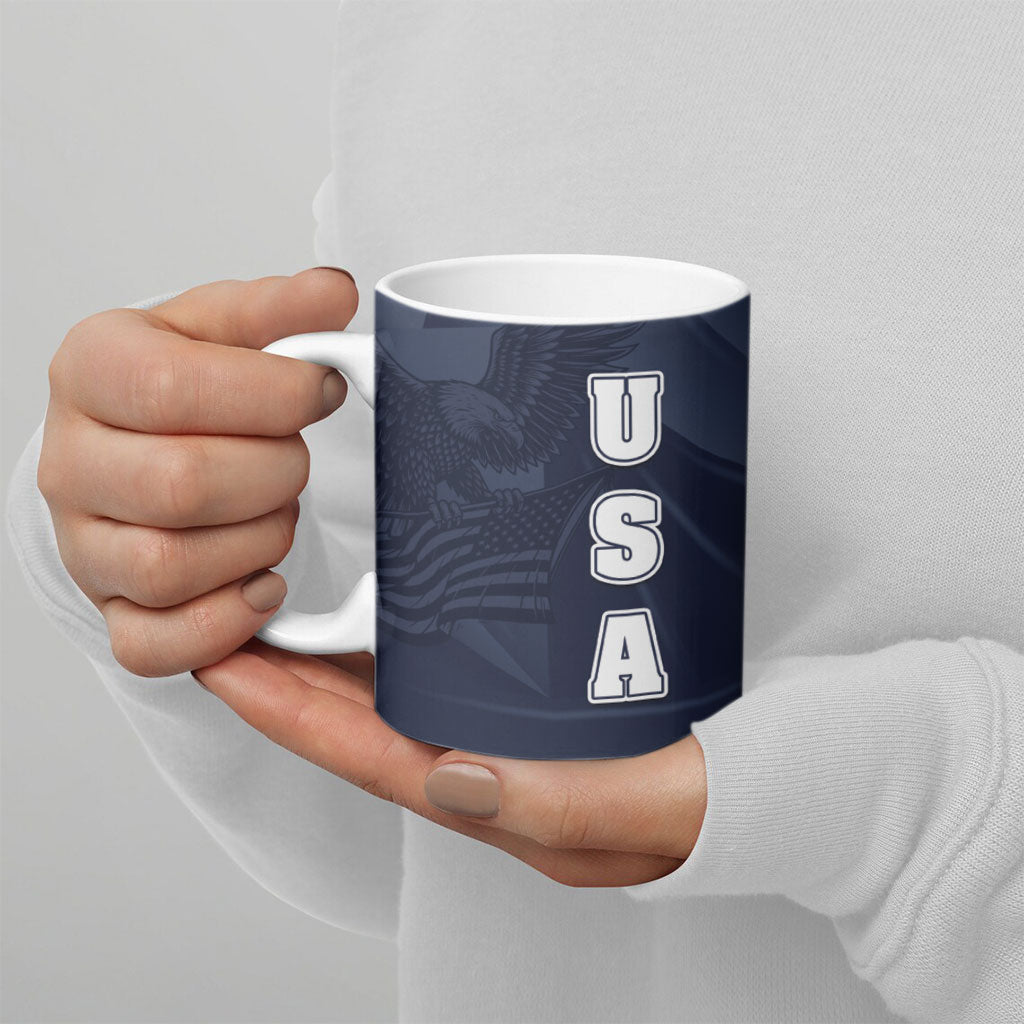 Custom United States Soccer 2026 Ceramic Mug USA Eagle Simple Style