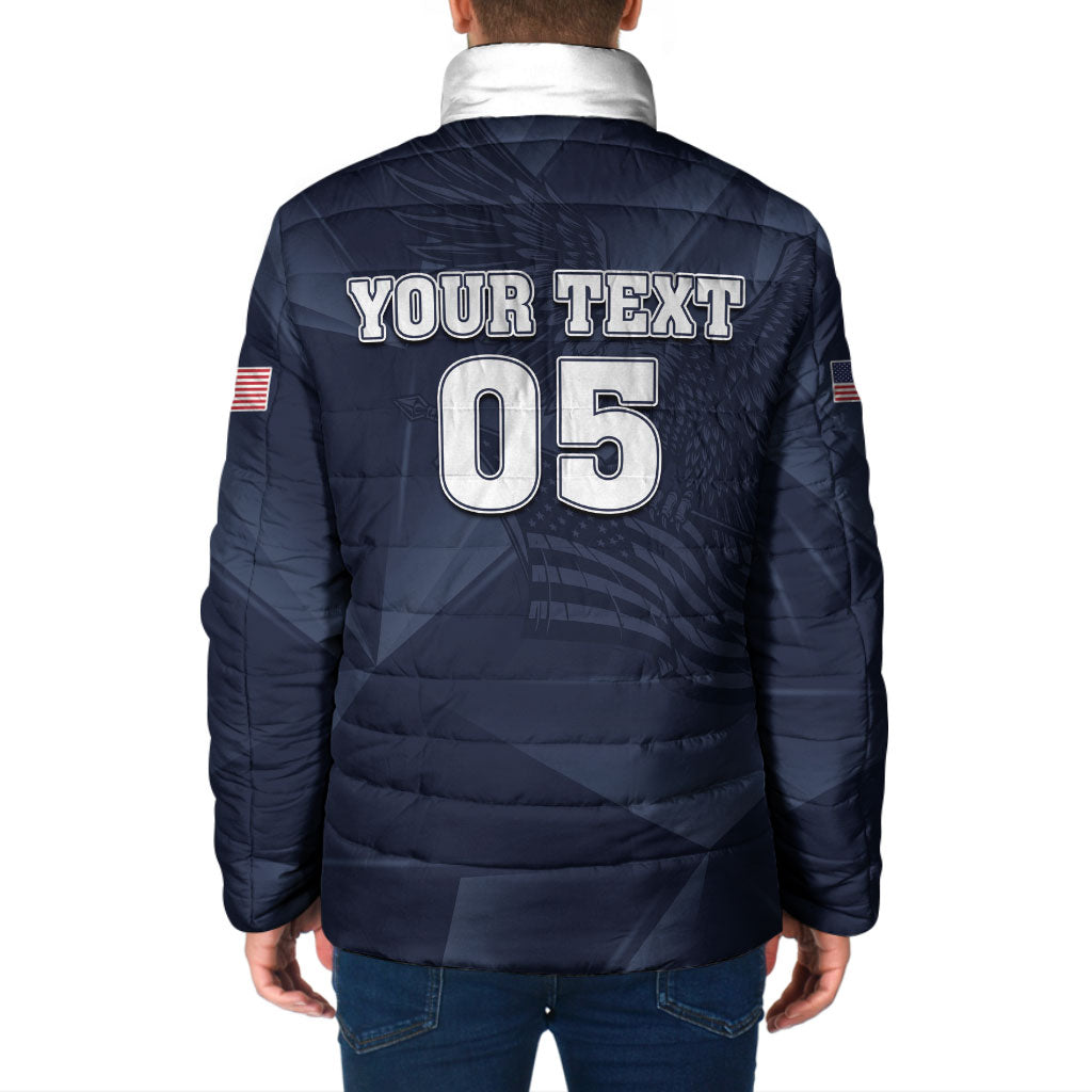 Custom United States Soccer 2026 Padded Jacket USA Eagle Simple Style