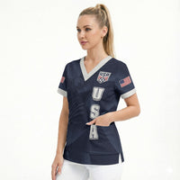 Custom United States Soccer 2026 Scrub Top USA Eagle Simple Style