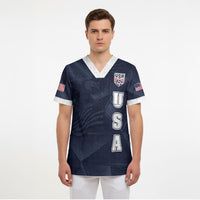 Custom United States Soccer 2026 Scrub Top USA Eagle Simple Style