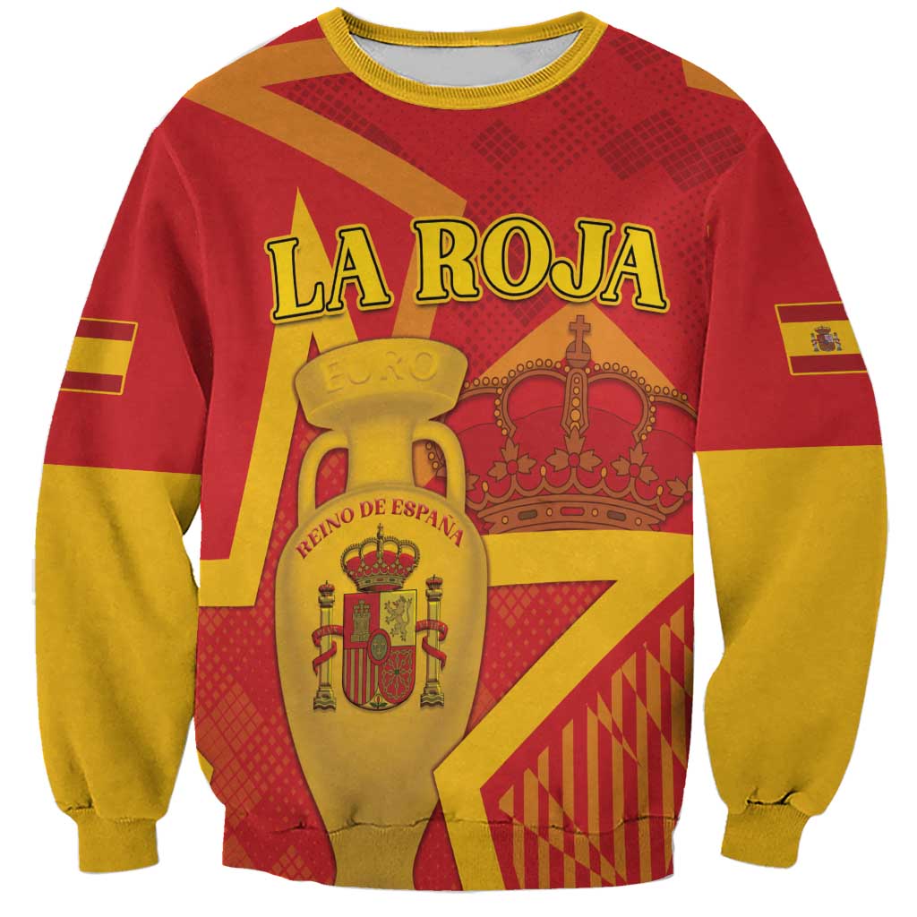 Red and yellow football sweatshirt with crest graphic and 'LA ROJA' on front