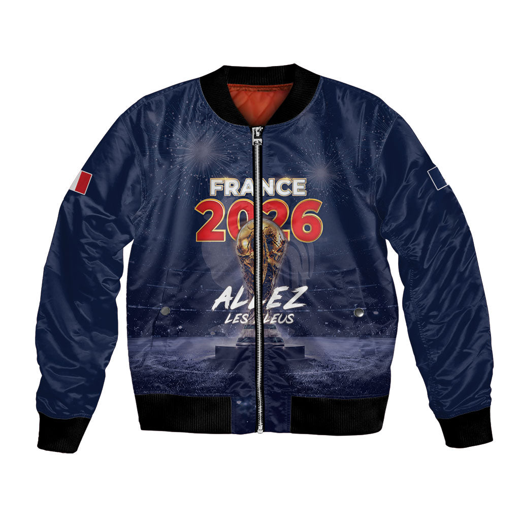 Custom World Football 2026 France Bomber Jacket Allez Les Bleus