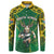 Custom South Africa Rugby 2024 Button Sweatshirt Go Bokke African Pattern LT05 - Wonder Print Shop