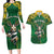 Custom South Africa Rugby 2024 Couples Matching Long Sleeve Bodycon Dress and Hawaiian Shirt Go Bokke African Pattern LT05 - Wonder Print Shop