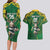 Custom South Africa Rugby 2024 Couples Matching Long Sleeve Bodycon Dress and Hawaiian Shirt Go Bokke African Pattern LT05 - Wonder Print Shop