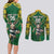 Custom South Africa Rugby 2024 Couples Matching Long Sleeve Bodycon Dress and Long Sleeve Button Shirt Go Bokke African Pattern LT05 - Wonder Print Shop