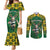 Custom South Africa Rugby 2024 Couples Matching Mermaid Dress and Long Sleeve Button Shirt Go Bokke African Pattern