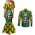 Custom South Africa Rugby 2024 Couples Matching Mermaid Dress and Long Sleeve Button Shirt Go Bokke African Pattern