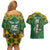 Custom South Africa Rugby 2024 Couples Matching Off Shoulder Short Dress and Hawaiian Shirt Go Bokke African Pattern LT05 - Wonder Print Shop