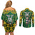 Custom South Africa Rugby 2024 Couples Matching Off Shoulder Short Dress and Long Sleeve Button Shirt Go Bokke African Pattern LT05 - Wonder Print Shop