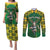 Custom South Africa Rugby 2024 Couples Matching Puletasi and Long Sleeve Button Shirt Go Bokke African Pattern LT05 - Wonder Print Shop