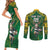 Custom South Africa Rugby 2024 Couples Matching Short Sleeve Bodycon Dress and Long Sleeve Button Shirt Go Bokke African Pattern LT05 - Wonder Print Shop