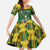 Custom South Africa Rugby 2024 Family Matching Long Sleeve Bodycon Dress and Hawaiian Shirt Go Bokke African Pattern LT05 - Wonder Print Shop