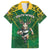 Custom South Africa Rugby 2024 Family Matching Long Sleeve Bodycon Dress and Hawaiian Shirt Go Bokke African Pattern LT05 - Wonder Print Shop