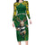 Custom South Africa Rugby 2024 Family Matching Long Sleeve Bodycon Dress and Hawaiian Shirt Go Bokke African Pattern LT05 - Wonder Print Shop