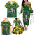 Custom South Africa Rugby 2024 Family Matching Off The Shoulder Long Sleeve Dress and Hawaiian Shirt Go Bokke African Pattern LT05 - Wonder Print Shop