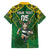 Custom South Africa Rugby 2024 Family Matching Off The Shoulder Long Sleeve Dress and Hawaiian Shirt Go Bokke African Pattern LT05 - Wonder Print Shop