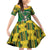 Custom South Africa Rugby 2024 Family Matching Off Shoulder Short Dress and Hawaiian Shirt Go Bokke African Pattern LT05 - Wonder Print Shop