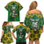 Custom South Africa Rugby 2024 Family Matching Off Shoulder Short Dress and Hawaiian Shirt Go Bokke African Pattern LT05 - Wonder Print Shop